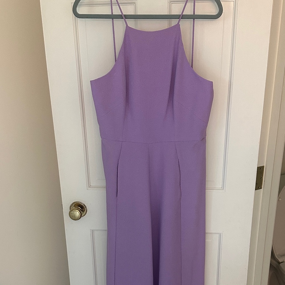 Black Halo Lavender Halter-Neck Jumpsuit